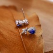 Pear Sapphire & Marquise Diamond Earrings SS3011