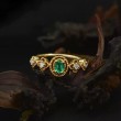 Natural Emerald And Diamond Vintage Ring SS0032