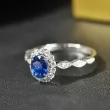 Oval Blue Sapphire & Diamond Gold Ring SS0176