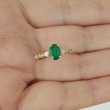 Oval Emerald And Diamond Vintage Ring SS0231