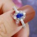 Ceylon Blue Sapphire Diamond Vintage Ring SS0226