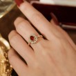 Natural Oval Ruby & Diamond Vintage Ring SS0235