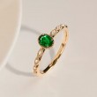 Oval Emerald & Diamond Vintage Ring SS0233