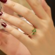 Marquise Emerald & Diamond Leaf Ring SS0070