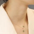 Emerald & Diamond Necklace Earrings Set SS5001